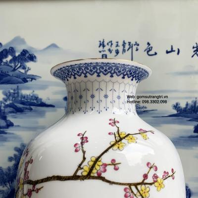 Bình xứ sương họa tiết Chim Hoa Tứ Quý
